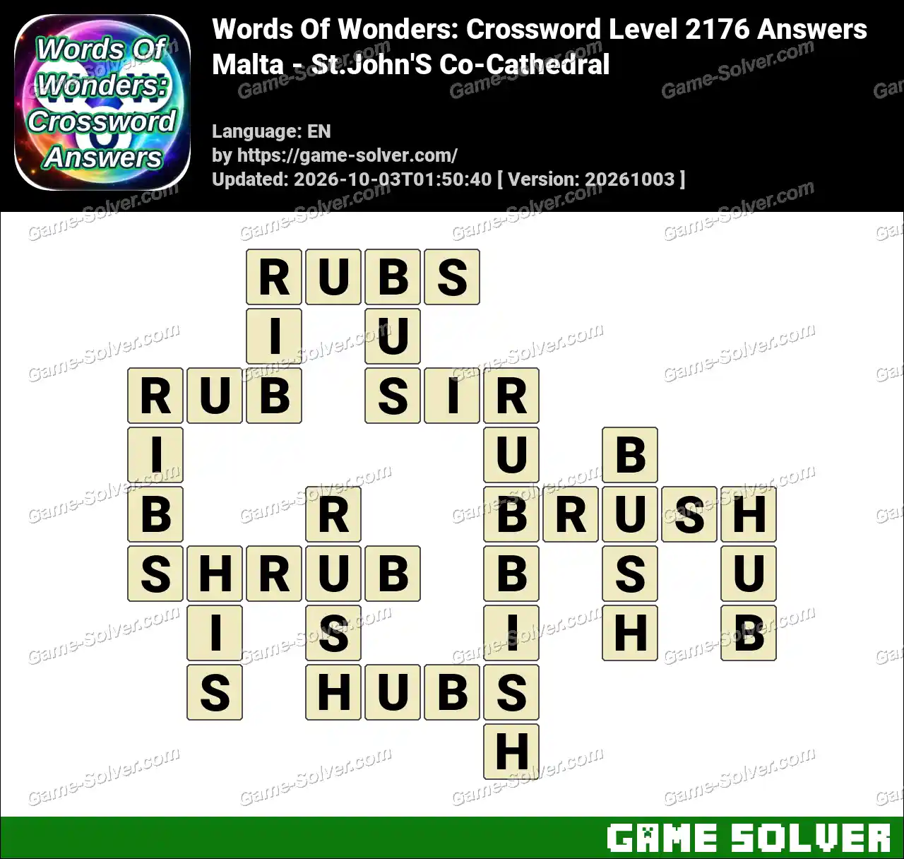 Words Of Wonders: Crossword Level 2176 Answers – Malta – St.John’S Co-Cathedral